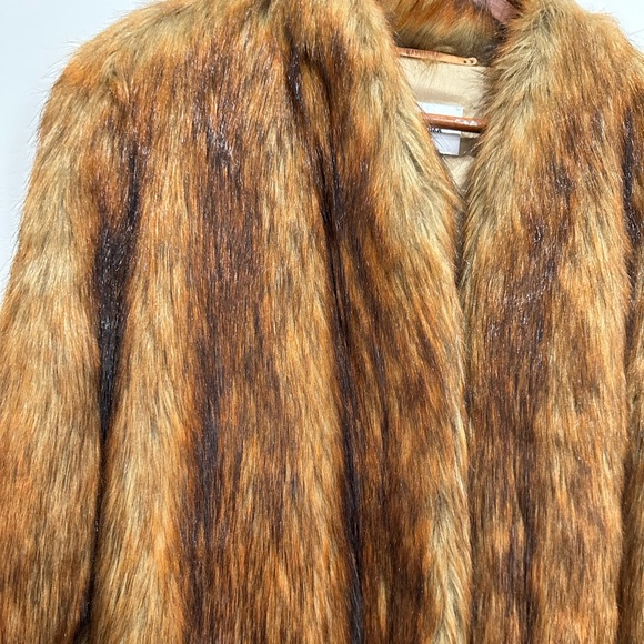 NANUSHKA (xs) NEW with tags Longline faux fur in rusty brown - Picture 5 of 14